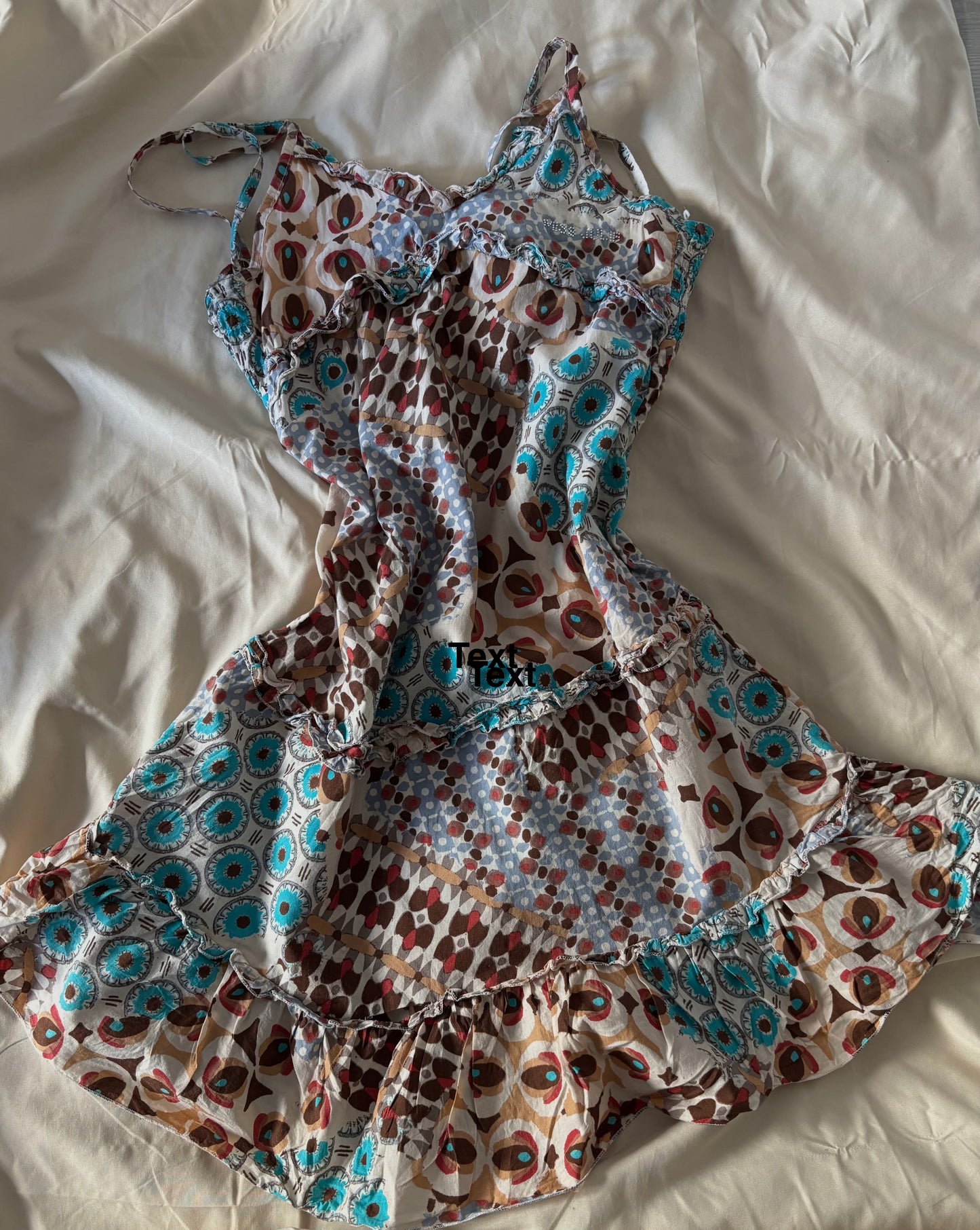 Boho ruffle cami top/dress