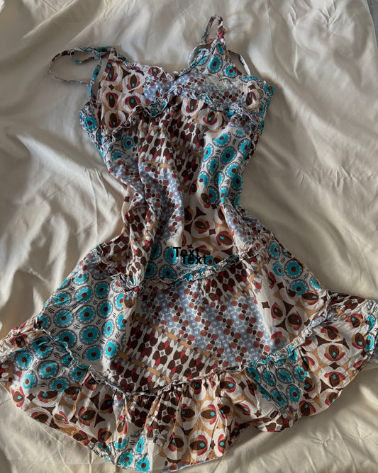 Boho ruffle cami top/dress